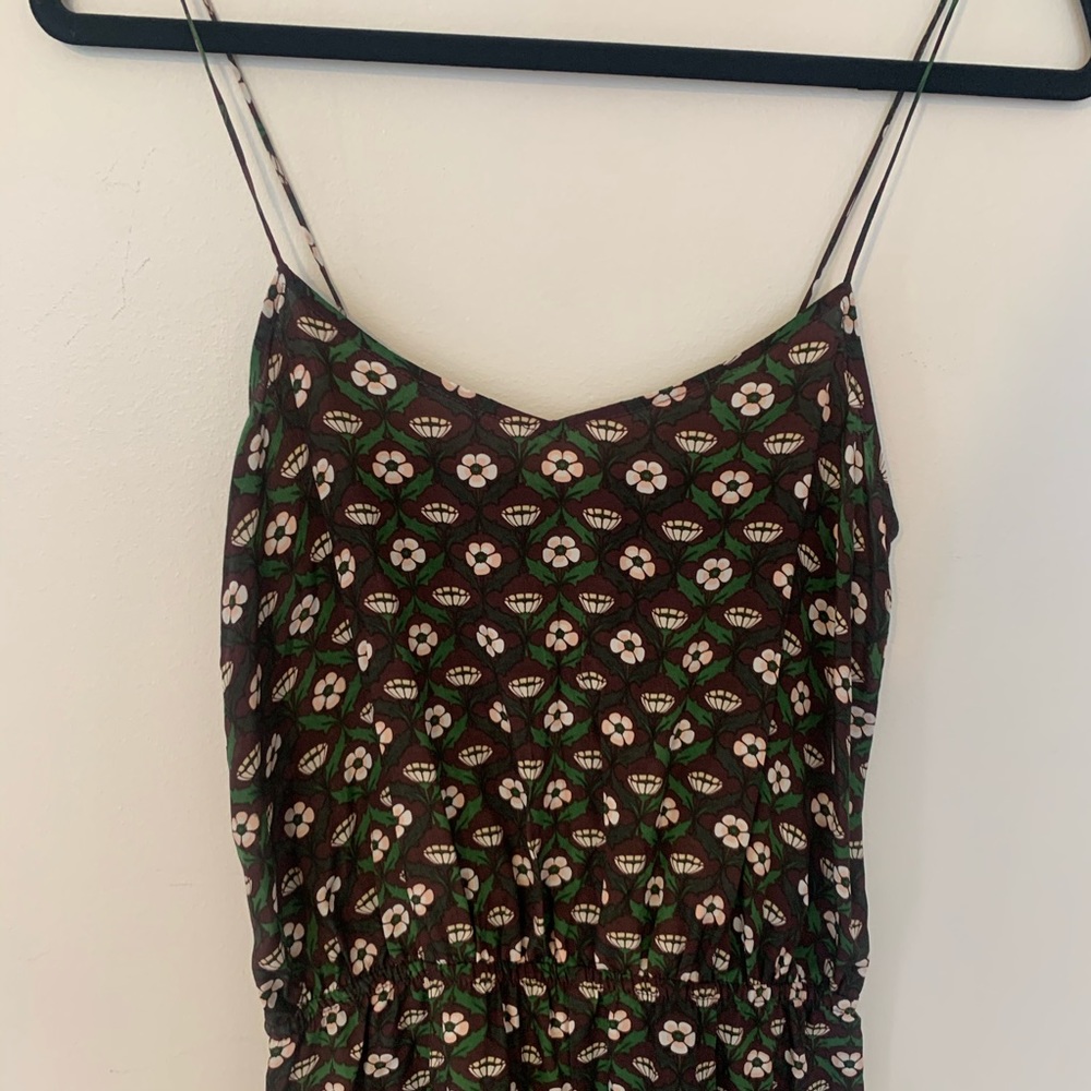 Topshop Brown Silk Jumpsuit - Picture 3 of 4